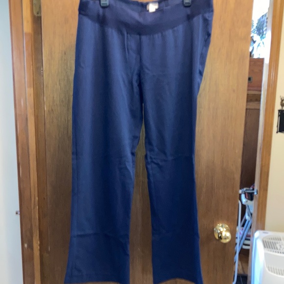 Navy maternity dress pants - Picture 1 of 4